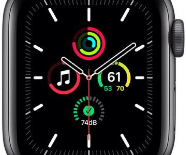 Apple Watch SE GPS 44mm Space Grey Aluminium Case with Midnight Sport Band (MKQ63) 